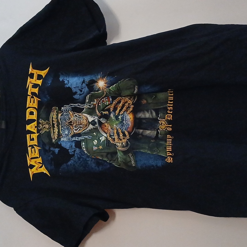 Black Megadeth Symphony Of Destruction Graphic Tee XL , Fits Large